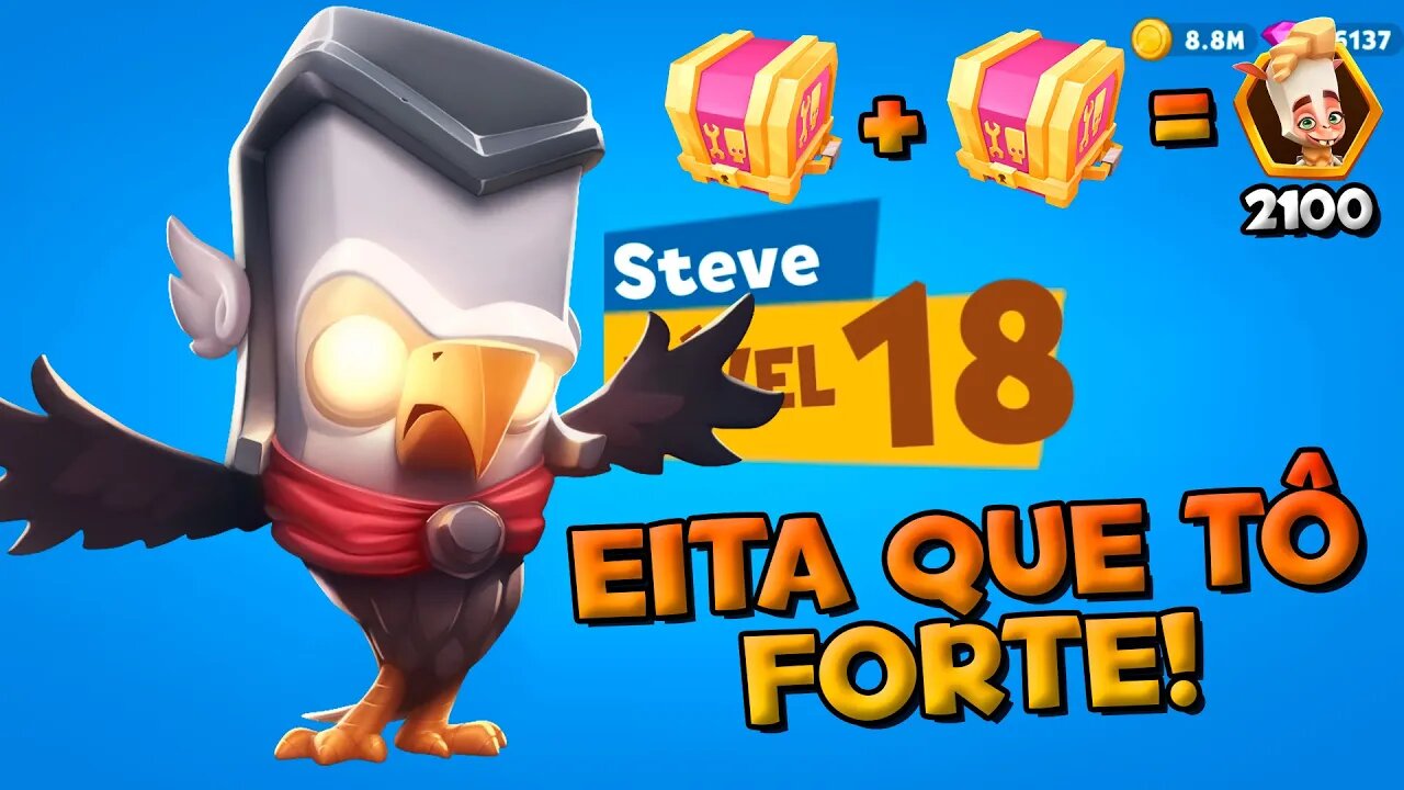 Steve nv 18 Squad contra Jogadores reais! Abri 2 baús lendários Paco Agradece! Zooba