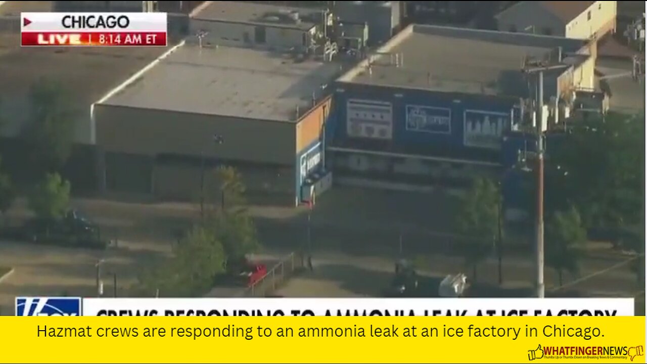 Hazmat crews are responding to an ammonia leak at an ice factory in Chicago.