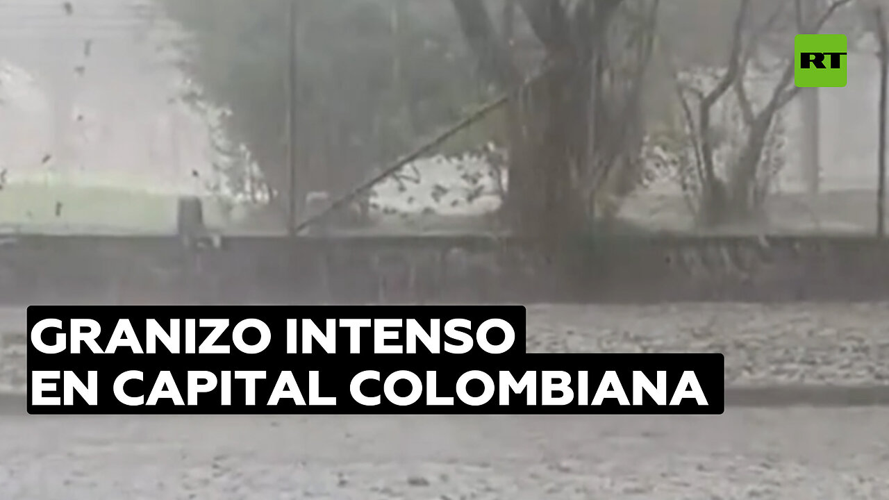 Reportan fuertes precipitaciones de granizo en la capital de Colombia