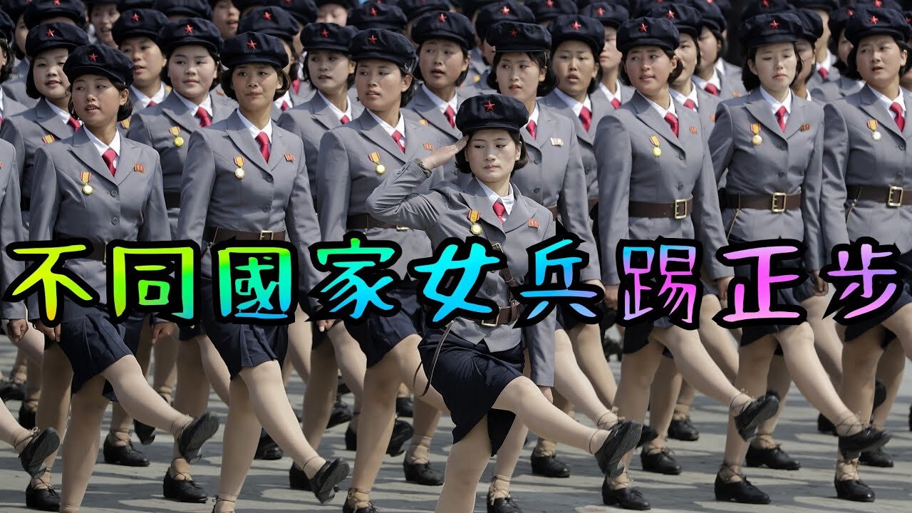 Different FemalebSoldier military parades of world goose-step. 盤點世界各國女兵正步分列式。各種稀奇古怪方式都有，可以說大開眼界眼!