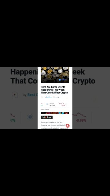 Events Happening This Week That Could Affect Crypto #cryptomash @everythinghindi @nehanagar