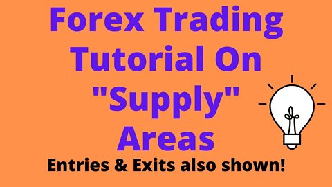 Price Action Trading Tutorial (With Supply example, entries, exits)