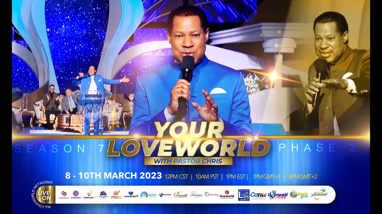 Your Loveworld Specials with Pastor Chris Oyakhilome | March 8 to 10 at 1pm Eastern Daily