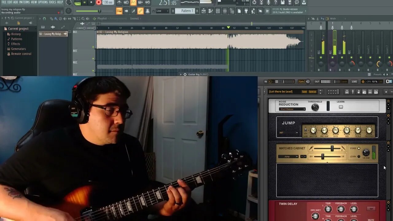 Losing My Religion - REM | Guitar Cover/Mashup (Live Recording in FL Studio)