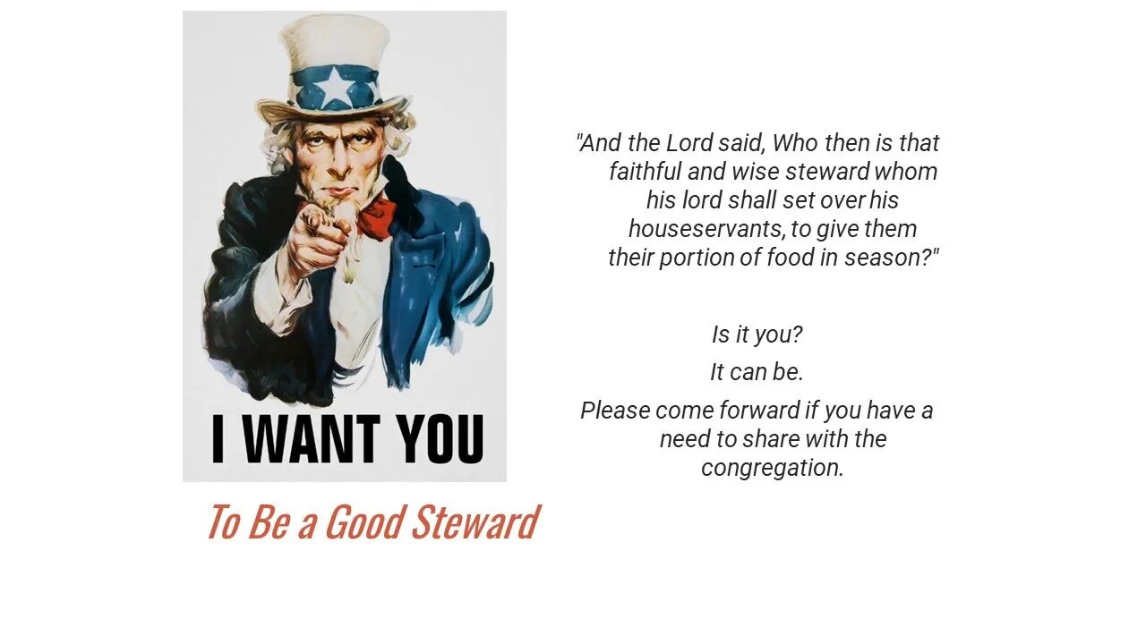 Being a Good Steward