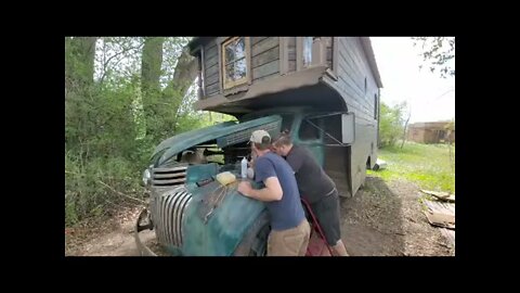 Day 5 1946 Chevy Gypsy Wagon LIVE Part 2 (Fuel Pump , Carb)