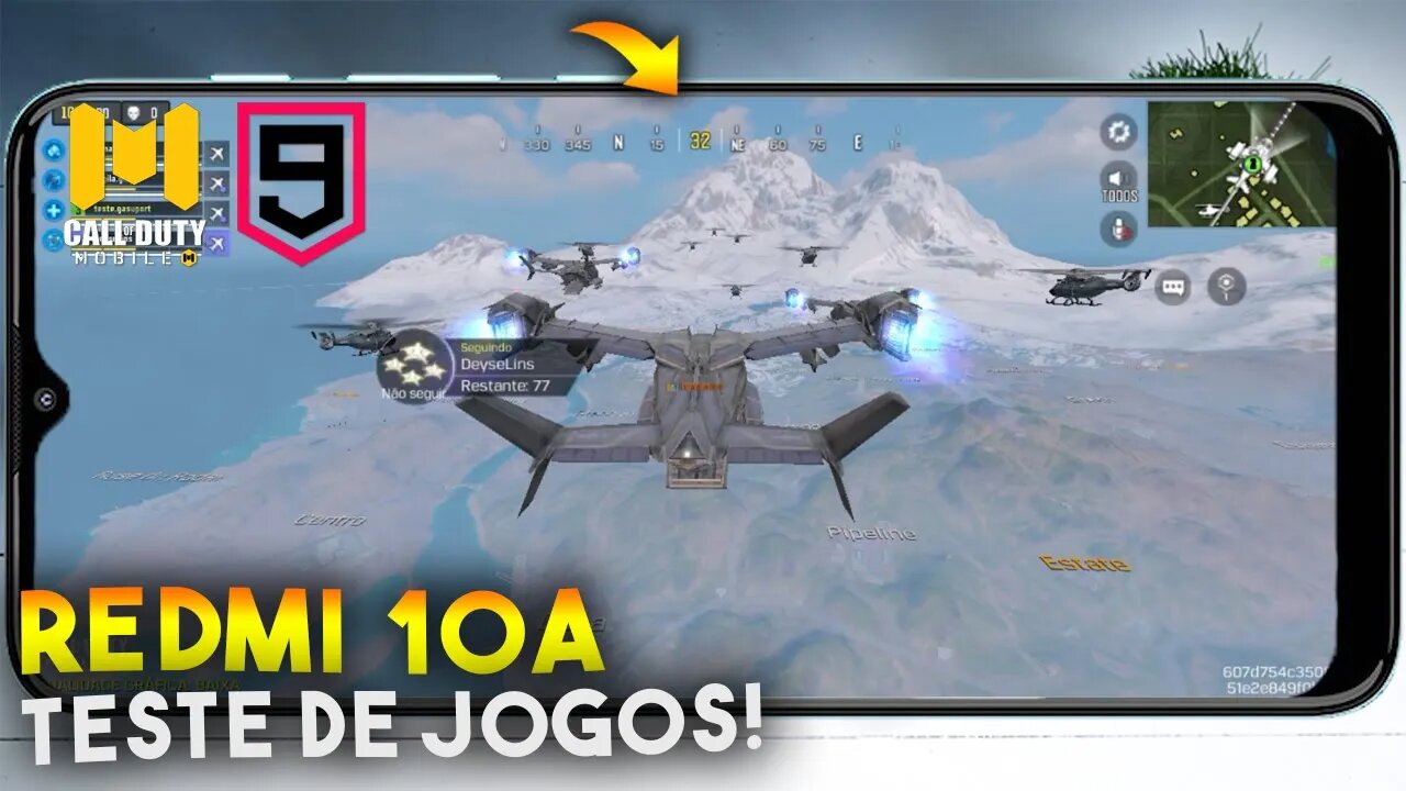 Redmi 10A - Teste de JOGOS! COD Mobile e Asphalt 9 será que roda liso?