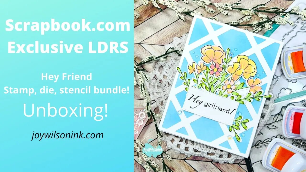 Scrapbook com Exclusive LDRS Hey Friend Unboxing and a Card