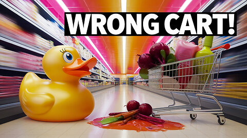 Grocery Store Mix-Up: Cart Chaos!