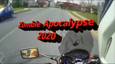 Zombie Apocalypse 2020 - Motovlog - the coronavirus is bringing out all the zombies