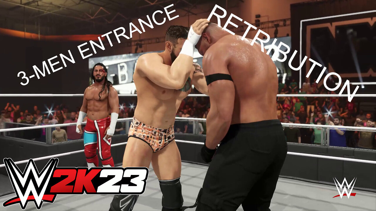 WWE 2K23 Custom 3-Man Entrance & Victory RETRIBUTION (Ali, T-Bar, Yim, Thorne)