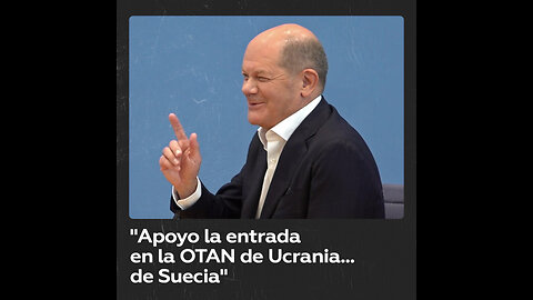 Scholz confunde Suecia y Ucrania durante una rueda de prensa