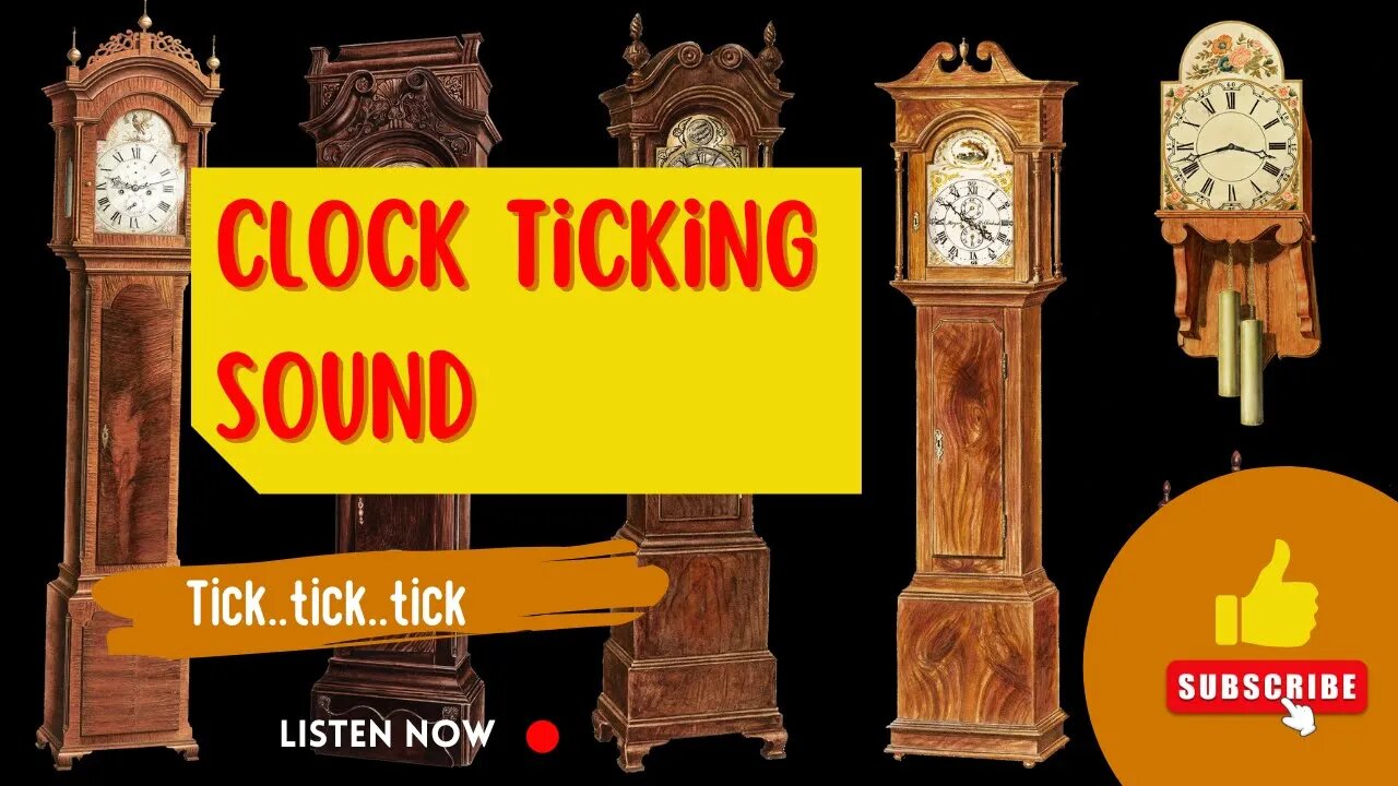 Grandfather Clock Ticking Sound | Tick Tock Sounds | Sleep | Relaxing | ASMR Sounds