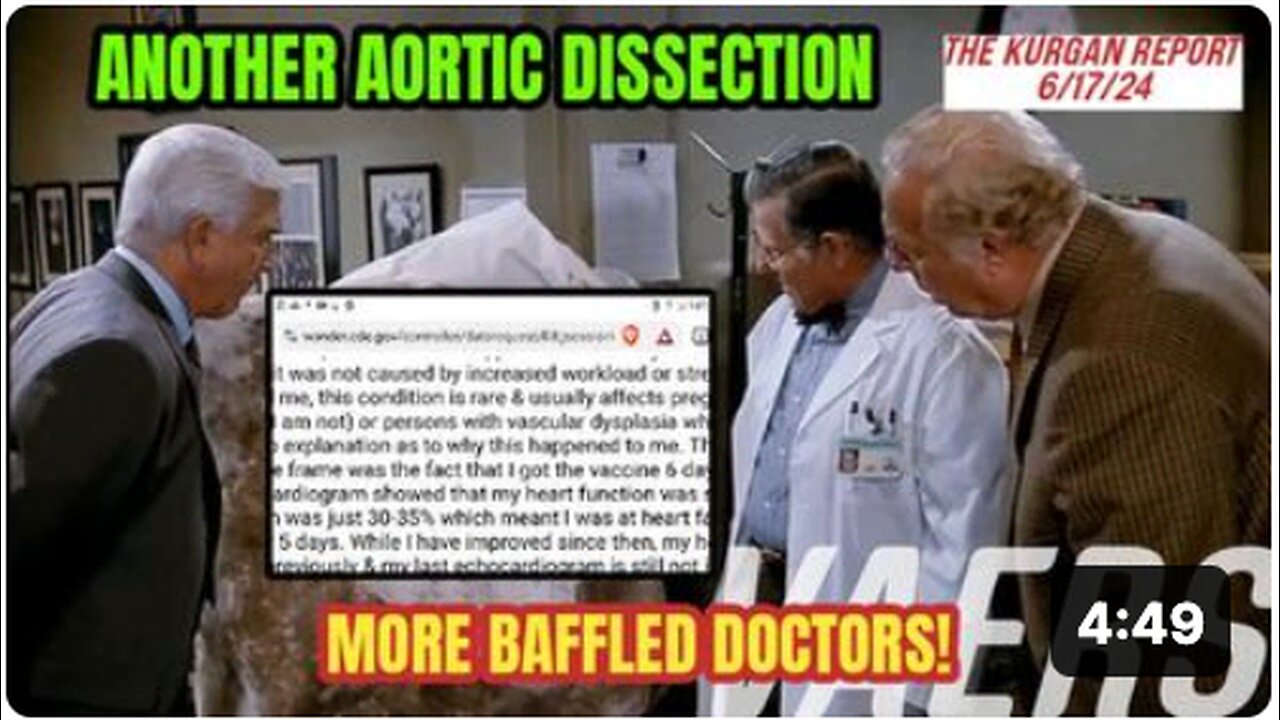 VAERS: 47YR OLD MILITARY FEM. HAS AORTIC DISSECTION, LEAVES DOCTORS BAFFLED! 🤔😖