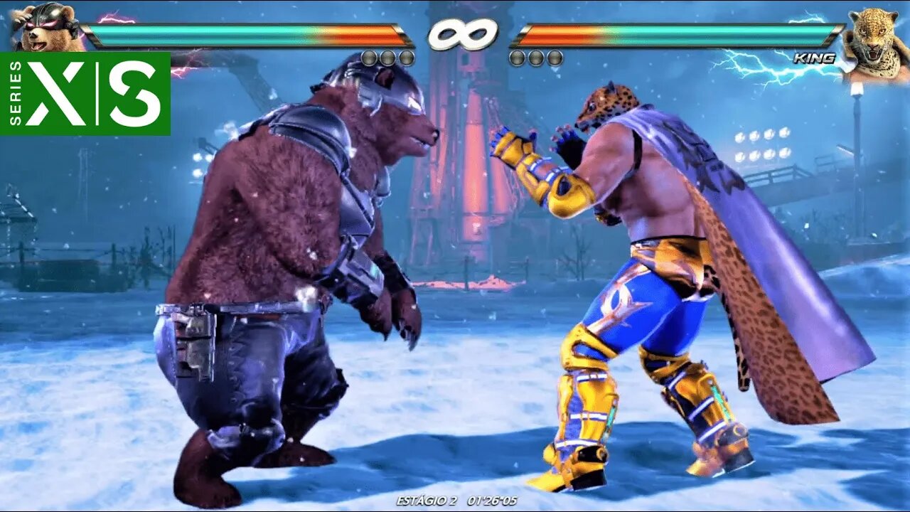 Kuma vs King (Hardest AI) - Tekken 7 Arcade