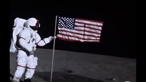 US flag on Moon