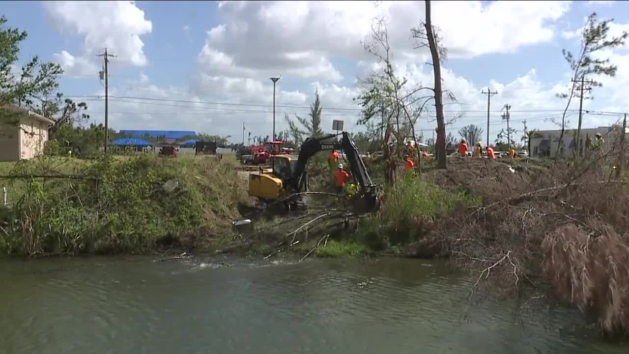 Canal clean-up starts in Cape Coral as Nicole approaches Florida