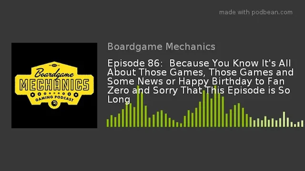 Episode 86: Because You Know It's All About Those Games, Those Games and Some News or Happy Birthda