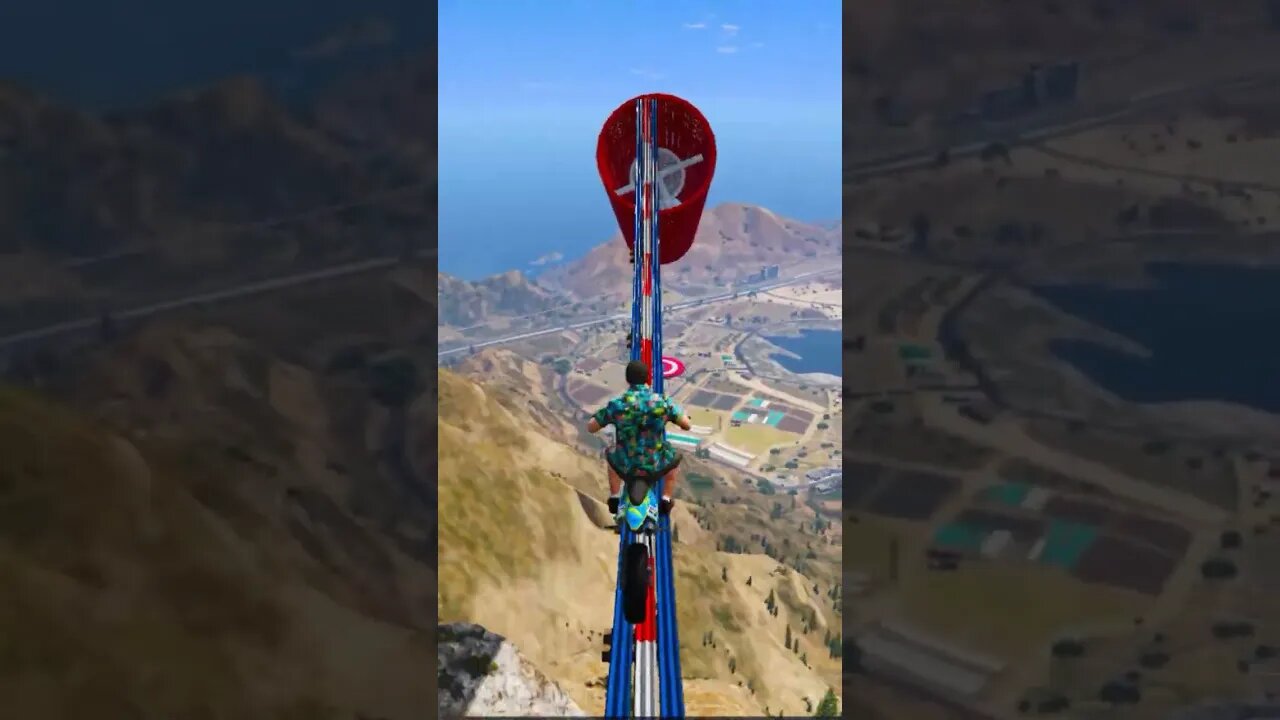 THE MOST INSANE STUNTS ON MOUNT CHILIAD - GTA 5! #shorts #gta5 #shortsfeed | TECHNO GAMERZ GTA 5