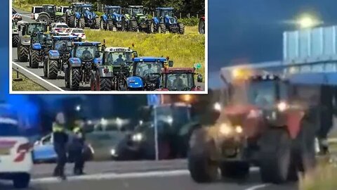 Netherlands Dutch police shoot at farmer driving tractor