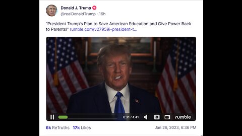 Donald J Trump TS post Jan 26, 2023, 6:36 PM
