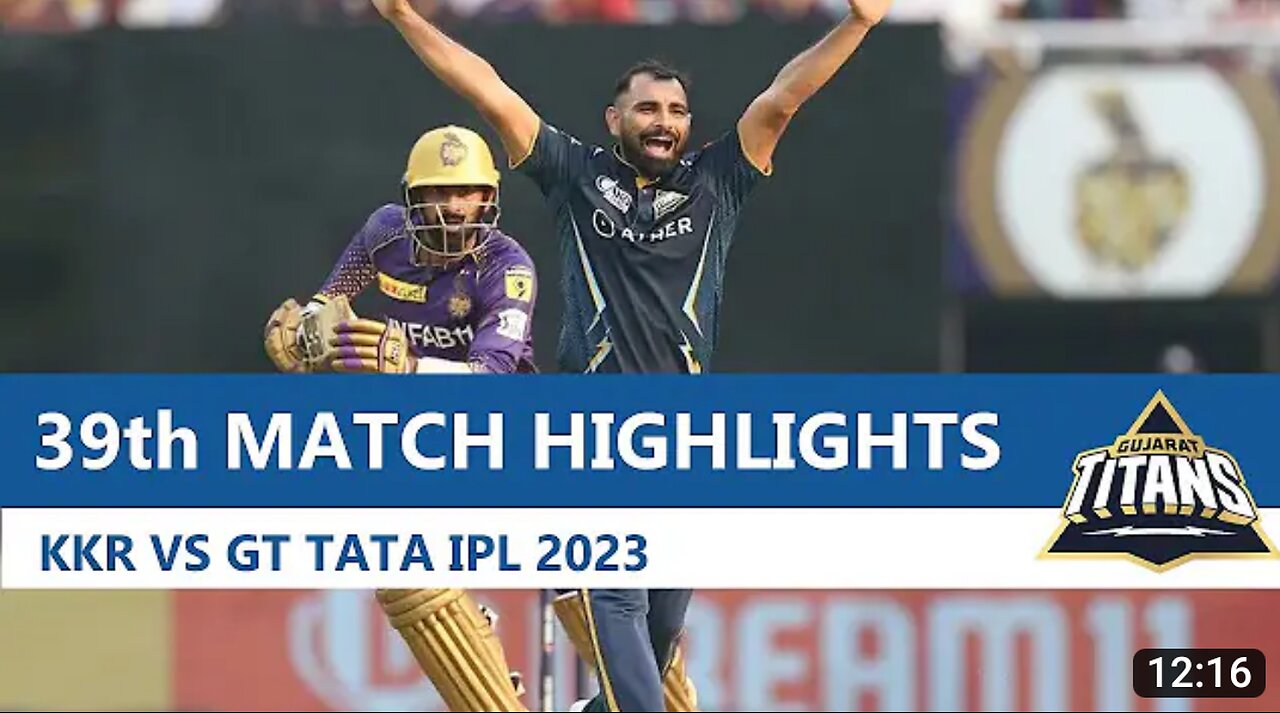 kkr vs Gt full match 39 Highlights///ipl2023