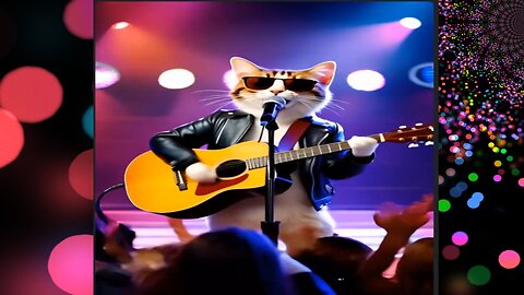 "Rock 'n' Purr: The Feline Musician"