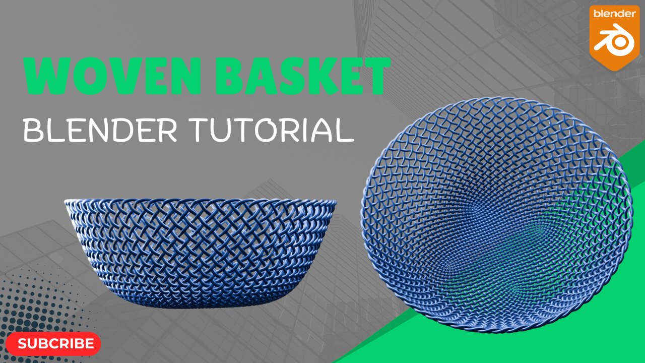 Blender Tutorial: Easy Woven Basket Design for Beginners!