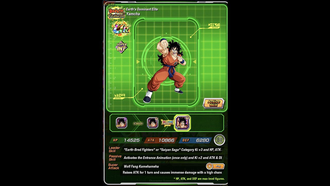 DOKKAN BATTLE GLOBAL YAMCHA ANNIMATIONS!