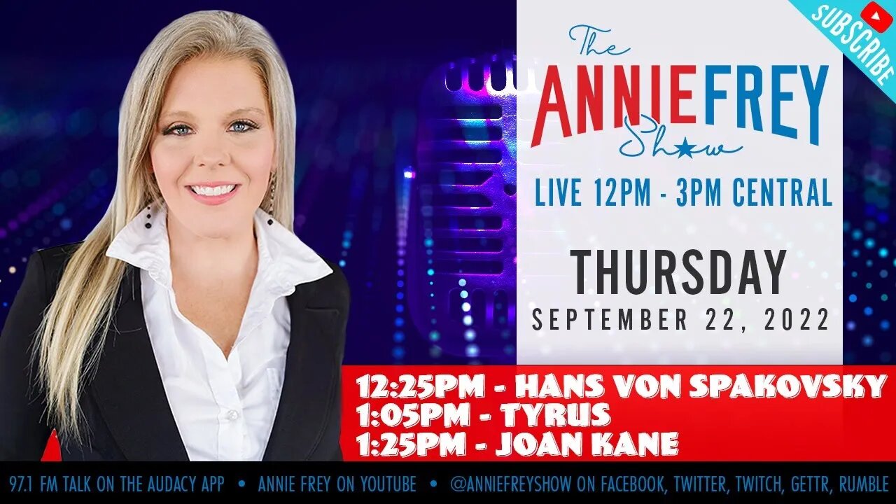 Midterms, Voting, Nikki Haley and Sunny Hostin, Life • Annie Frey Show 9/22/22