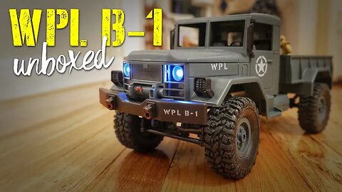 WPL B-1 1/16th Scale 4WD Military RC Truck Unboxing & Play Time!