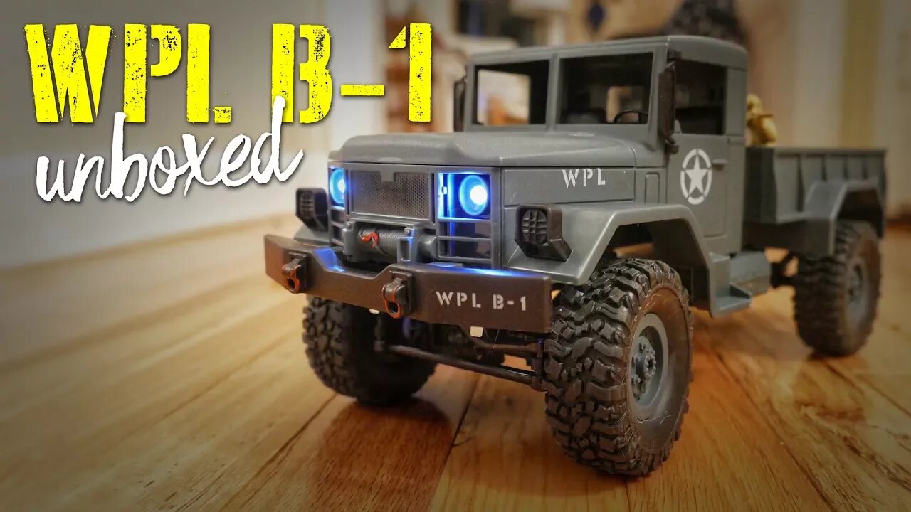 WPL B-1 1/16th Scale 4WD Military RC Truck Unboxing & Play Time!