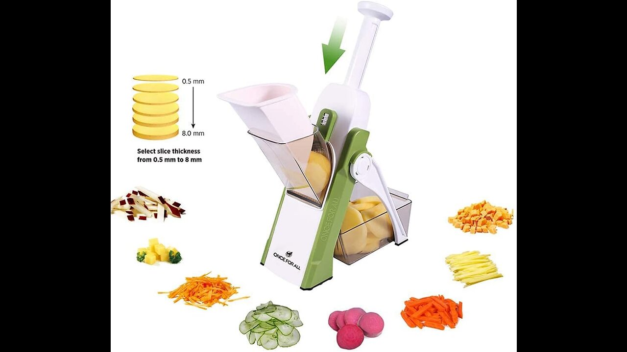 ONCE FOR ALL Safe Mandoline Food Slicer, Multi Vegetable Chopper,