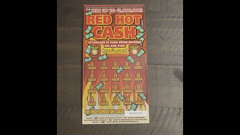 CALOTTERY $10 RED HOT CASH