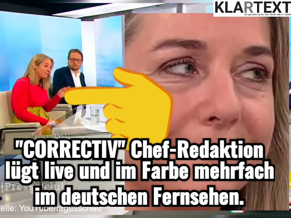 "#CORRECTIV" Chef-Redaktion lügt Live und in Farbe mehrfach hintereinander im deutschen Fernsehen.