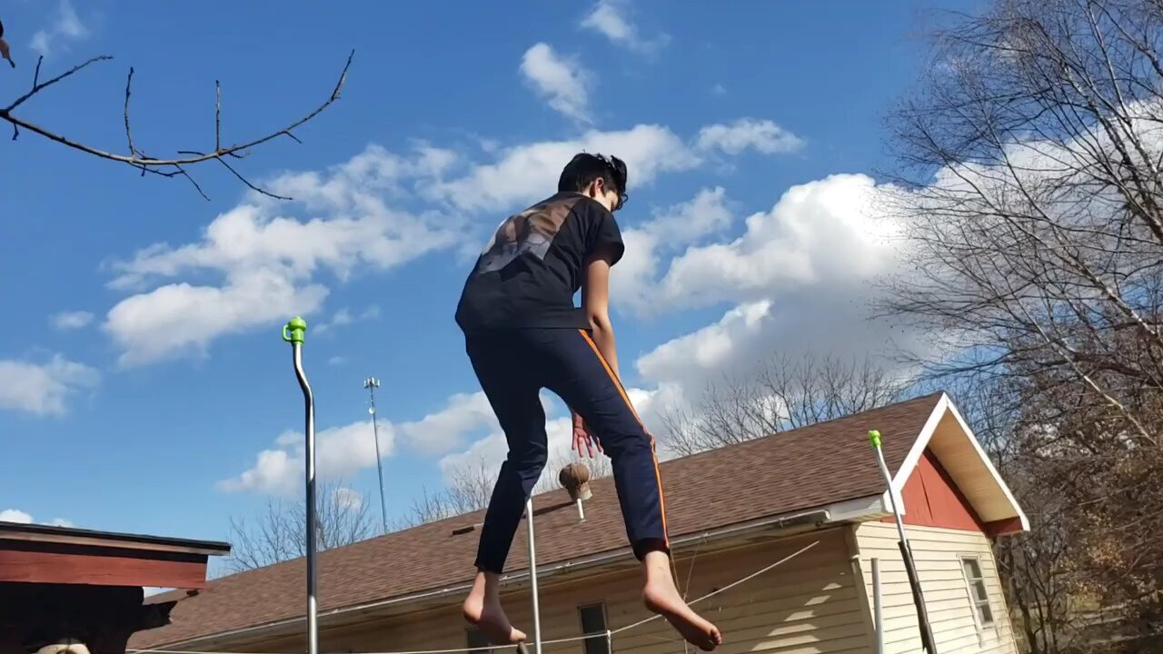 WWE Match on a trampoline: Seth Rollins Vs Kevin Owens