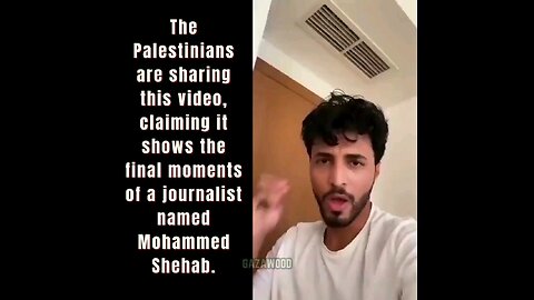 Watch the last moment of "Palestinian Journalist" before killed by Israel. Oh wait, what's that now?