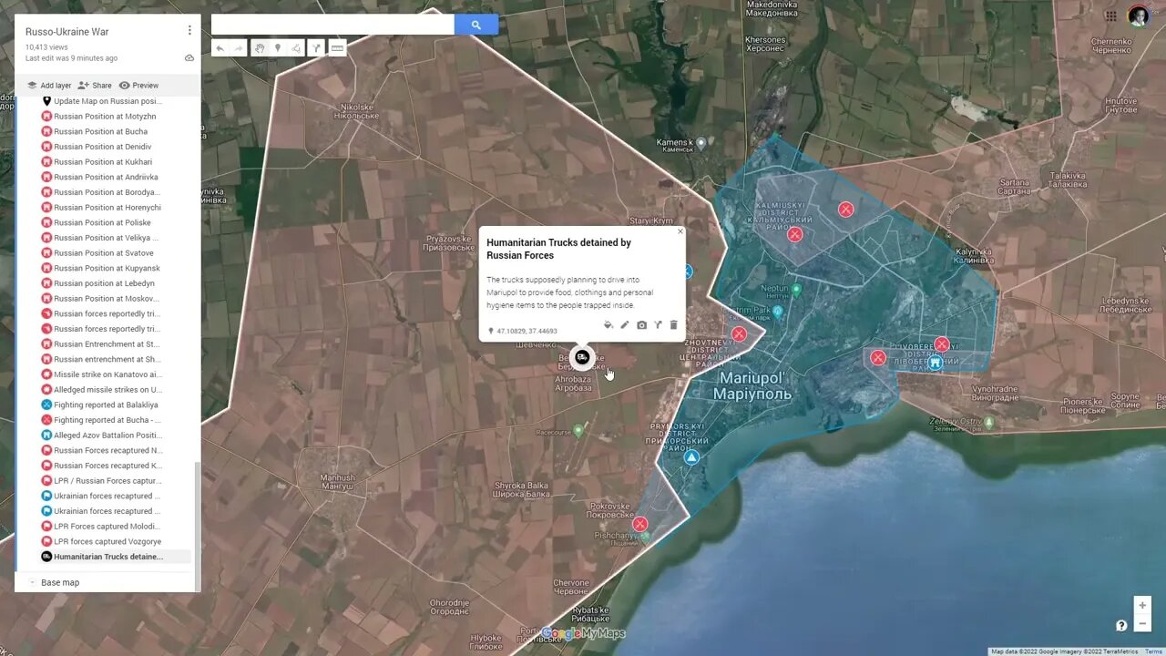 [ Siege of Mariupol ] The Curious case of Mariupol-bound Humanitarian Trucks.