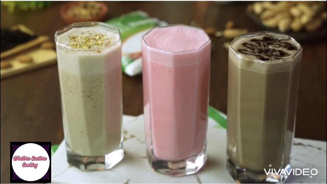 Chocolate,Banana and Rose Smoothies|3 Refreshing Lassi Recipes