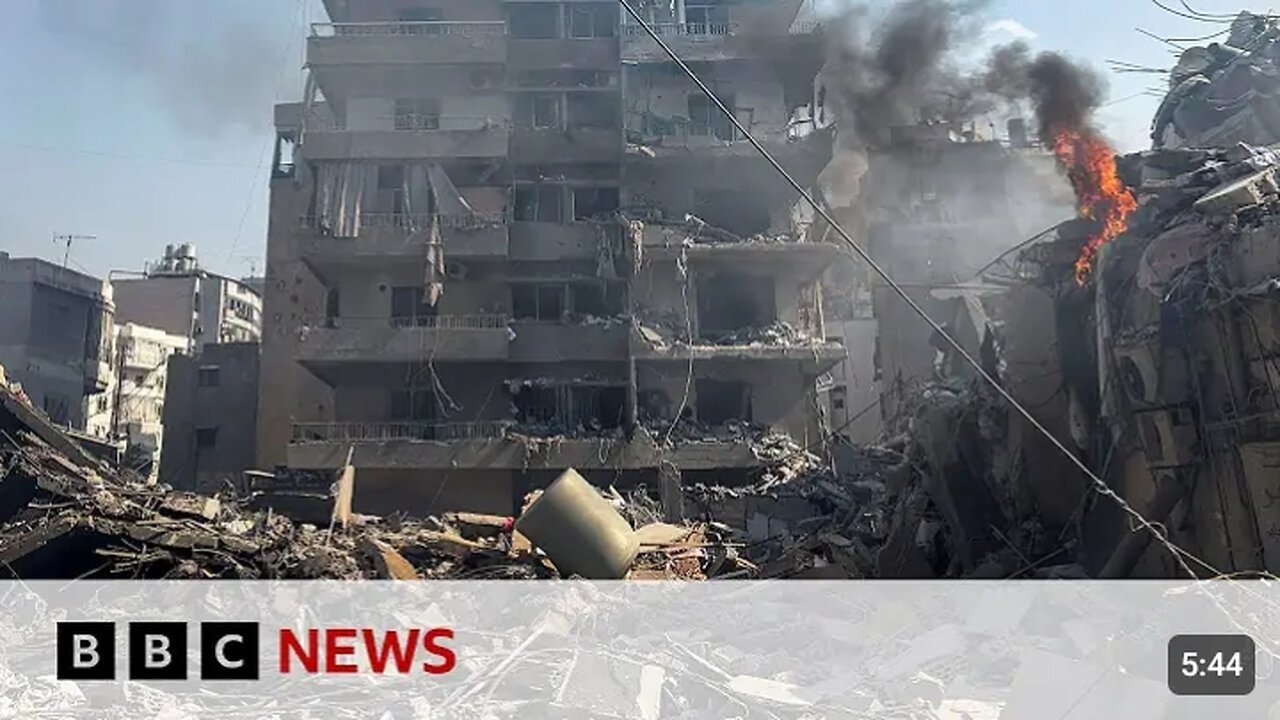 Israel strikes southern suburbs of Beirut | BBC News