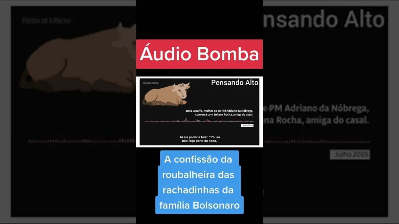 ÁUDIO BOMBA - As provas do crime da família Bolsonaro