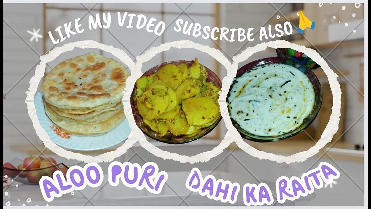 Jeera aloo puri paratha