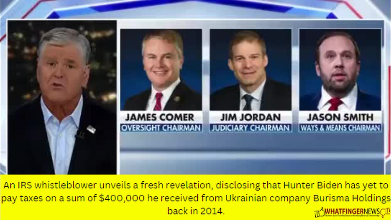 An IRS whistleblower unveils a fresh revelation, disclosing that Hunter Biden has yet to pay taxes