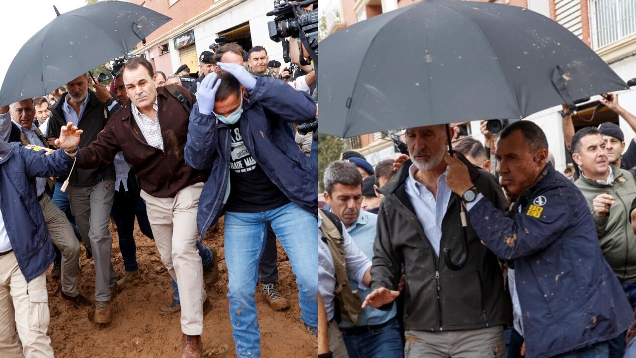 Spain's King And PM Attacked With Mud During Visit To Flood Hit Valencia