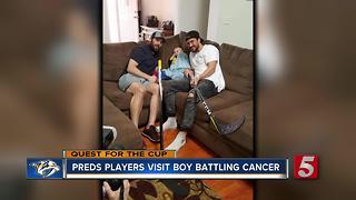 Preds Players Visit Boy Battling Cancer