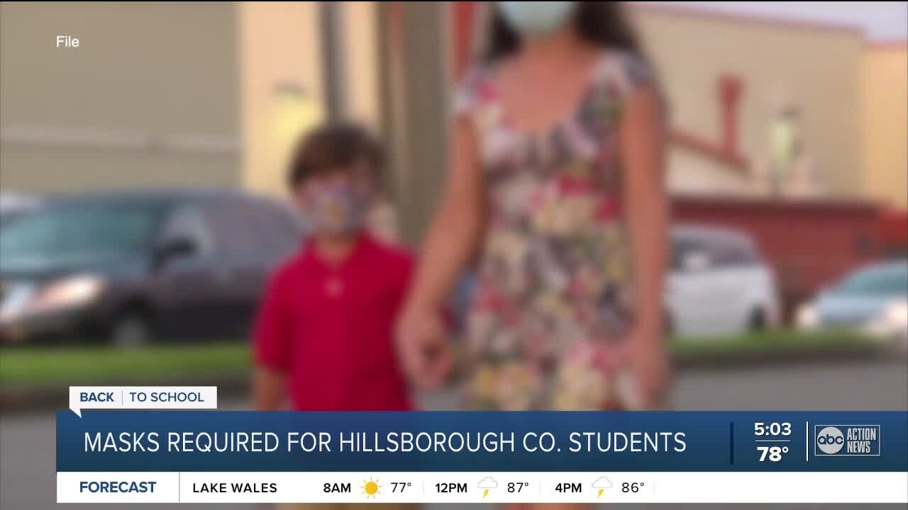 Masks required for Hillsborough Co. Students