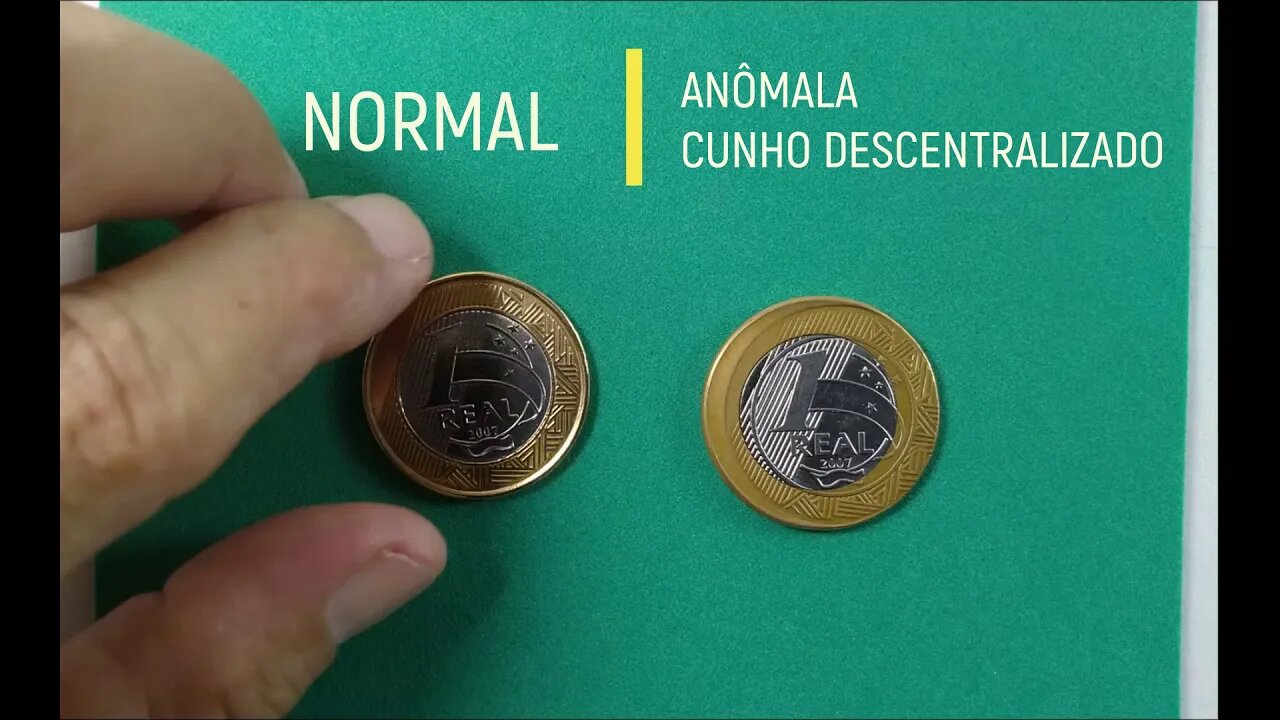 VALE MUITO! MOEDA BONÉ - CUNHO DESCENTRALIZADO - BATIDA DESCENTRALIZADA - MOEDA ANÔMALA EM DETALHES