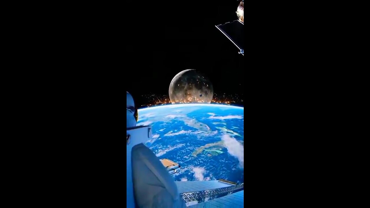 Moon crashes into space station