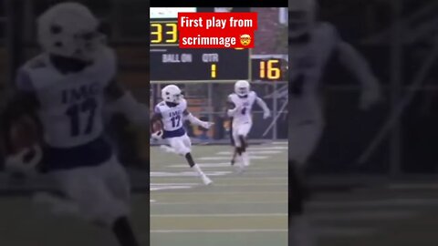 First play from scrimmage announcer is excited #highlights