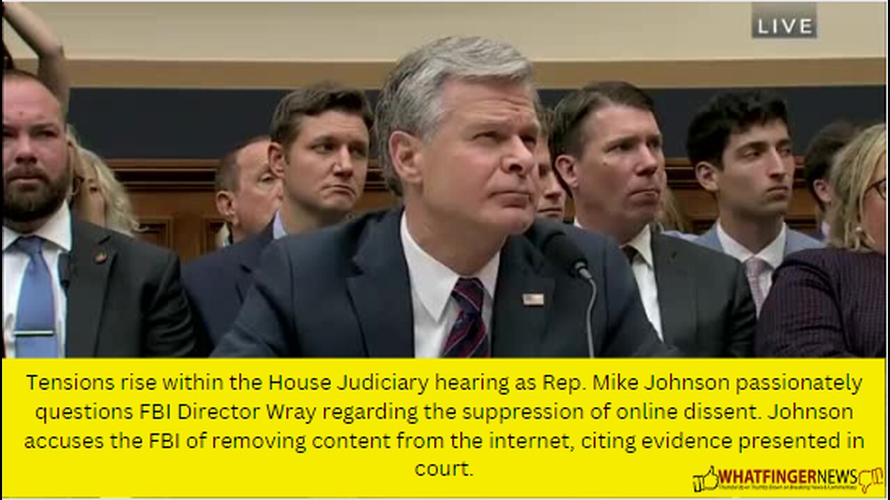 Tensions rise within the House Judiciary hearing as Rep. Mike Johnson passionately questions